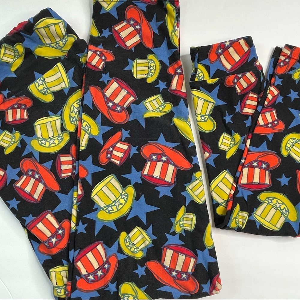 LuLaRoe Mom & Me Patriotic Leggings TC and S/M